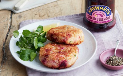 Salmon Fish Cakes Recipe with Beetroot