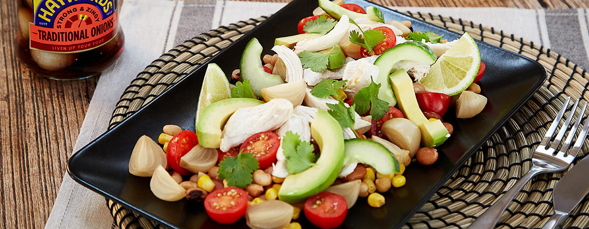 Photo of Mexican Warm Chicken Salad Recipe with Beans recipe