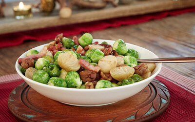 Roasted Brussel Sprouts with Bacon